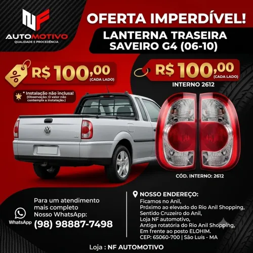 Lanterna traseira saveiro g4