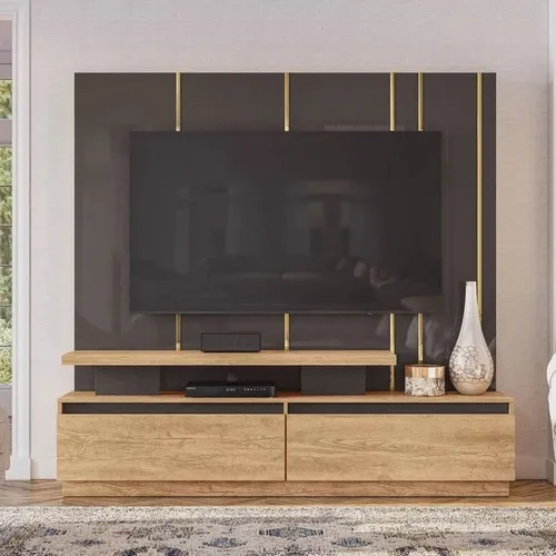 Sala home painel rack bancada t.v 70"