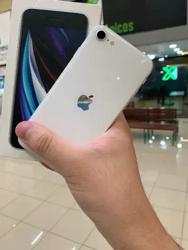 iPhone SE branco na caixa com garantia - estamos abertos 