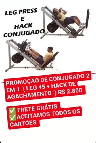 CONJUGADO 2 EM 1 ( LEG 45 + HACK DE AGACHAMENTO ) R$ 2.200
