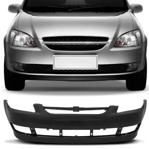 Parachoque Dianteiro Chevrolet Corsa Classic 2011 à 2016- Preto Liso - DTS