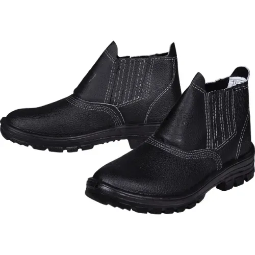 Bota Couro Preta Sem Biqueira - Cartom