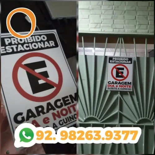 Proibido Estacionar - Placa de Sinalização