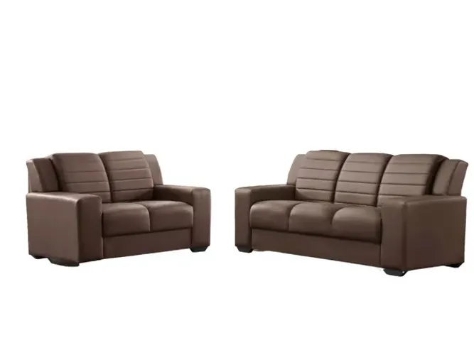 Sofá 2×3 Lugares Corino com Molas e Espuma D33 l75