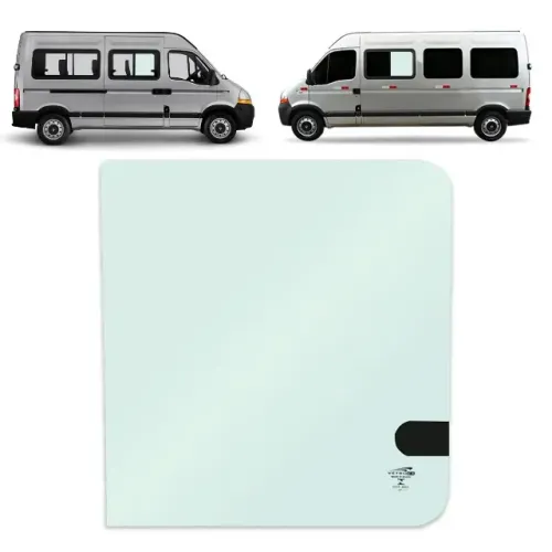 vidro lateral renault master 2002 a 2013 curvo