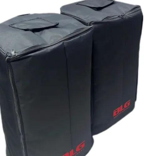 Par de Bag Capa Estofada Para Caixa De Som BLG Bp17-15a Com Bordado