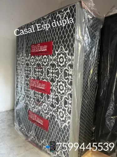 Conforto e qualidade, cama box casal espuma D28!