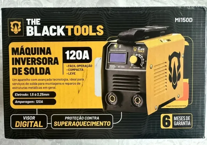 Máquina Solda Inversora Mma 120A com Display The Black Tools 50-60hz 220v Lacrada