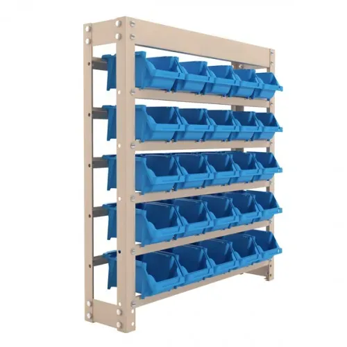Kit Estante Gaveteiro bin Organizador com 25 Gavetas Nr. 3 Azul