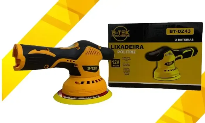 Lixadeira Politriz Multifunções Portátil BT-DZ43 12V com 2 Baterias Recarregáveis 