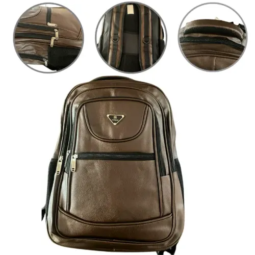 Mochila Executiva Marron Para Notebook Elegante e Reforçada