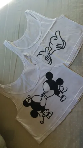 2 regatas cropped de malha / Tam M