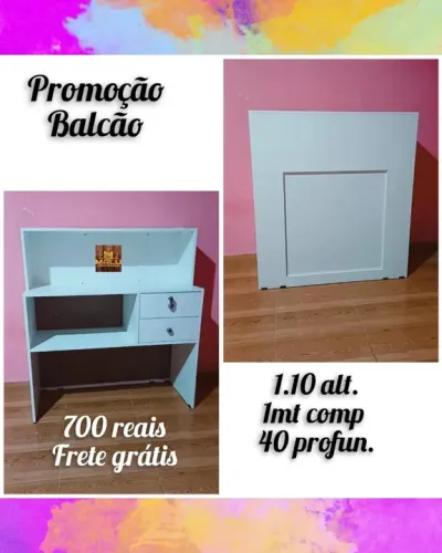 Balcão para Loja - Novo - 1,10m de Altura - Frete Grátis