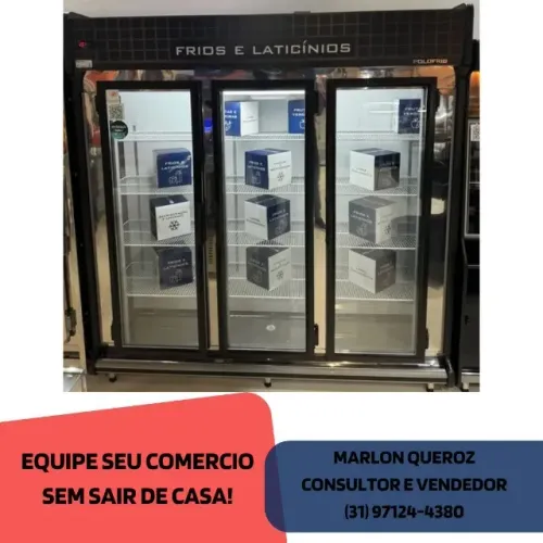 Refrigerador Auto Serviço 3 Portas Polo Frio Novo