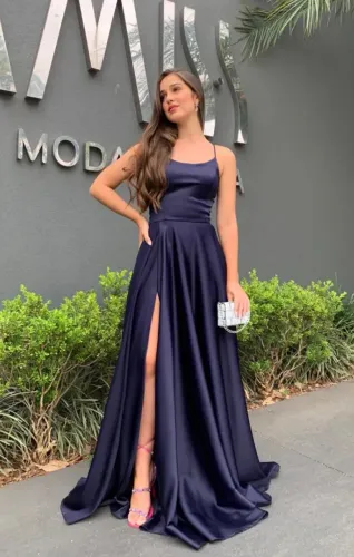 Vestido preto longo