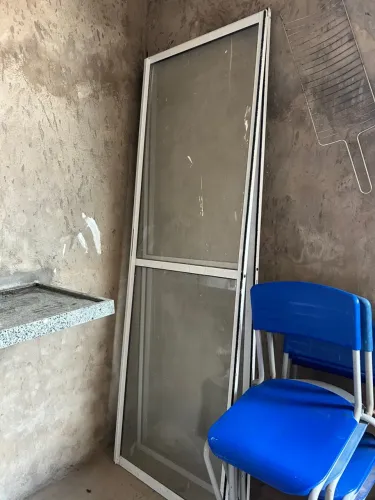 Porta de vidro e alumínio com 2 folhas para varanda