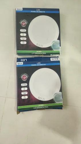 Lampada Luminária Painel de  Led Redondo 18cm Embutir (Asus) Novo - 19,90