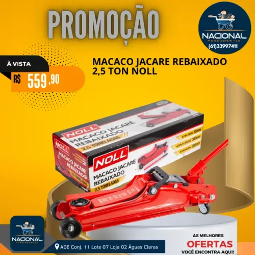 Macaco Jacare Rebaixado 2,5 Ton Elevação Rápida Veículos NOLL