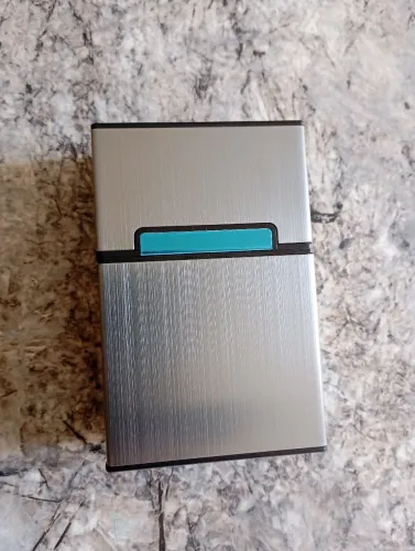 Porta Cigarro/Cigarrete de Metal Prata
