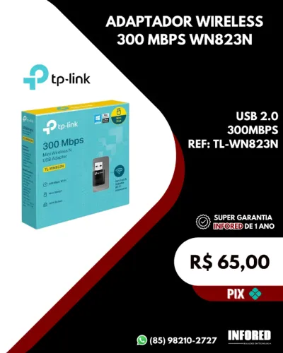 Adaptador wireless 300 MBPS WN823N