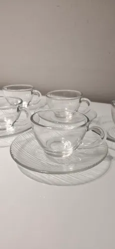 Jogo de café em Vidro Transparente - 5 Peças