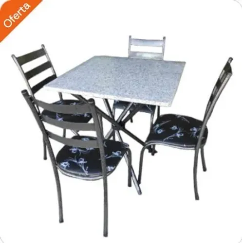 Mesa Tubular 0,75 X 0,75 com 4 Cadeiras