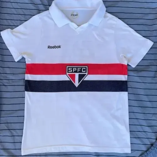 camisa original são paulo fc branca retrô 1986 ídolos reebok #7 muller