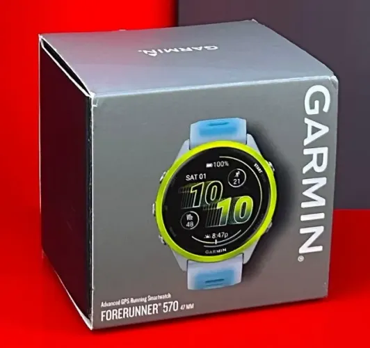 Garmin Forerunner 570 Amoled - 47mm - Whitestone - Produto Novo com Garantia da Loja