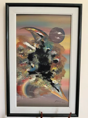 Quadro Assinado Esdras 90 Rio . Em Bom Estado. 60x90