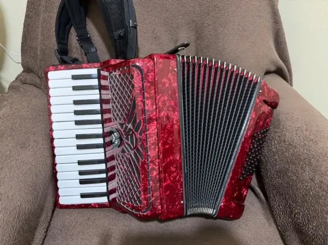 Sanfona/Acordeon (Gaita) Minuano 40 Baixos - Leve, Afinada no Mussete, Impecável