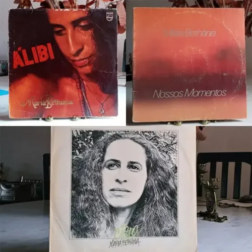 3 LPs Maria Bethania / Álibi (1978), Nossos Momentos (1982) e Ciclo (1983)