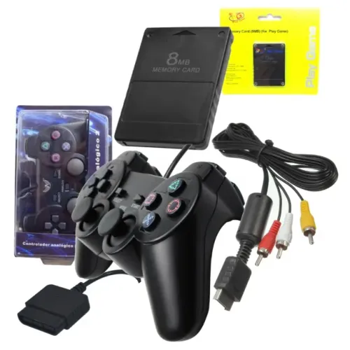 Turbine Seu Play 2 Com Esse Kit Controle + Cabo AV + Memory Card