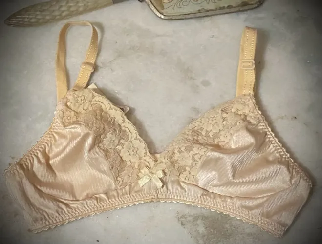 Sutiã vintage com detalhes em renda