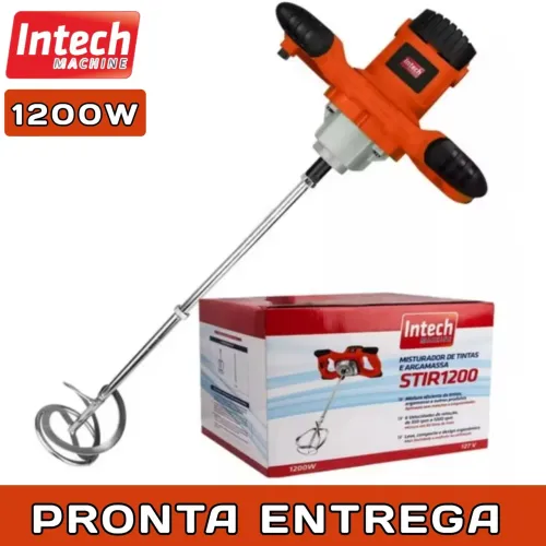 MISTURADOR DE ARGAMASSA 1200W INTEC MACHINE - PRONTA ENTREGA 