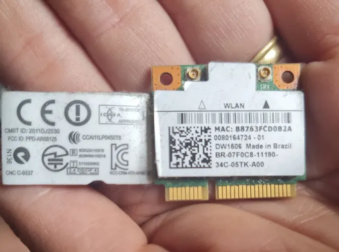 Placa Wi-Fi DW1506 - Dell + Antenas Originais (Envio para todo o Brasil) 