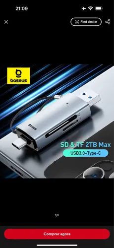 Leitor 2 em 1 Baseus 