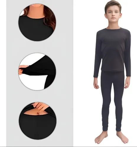 Conjunto Térmico Infantil Preto