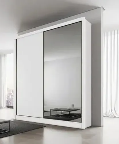 Guarda Roupa Solteiro com Espelho 100% MDF 3 Portas 3 Gavetas Virtus -FAZEMOS ENTREGA!
