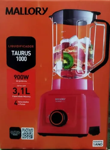 Liquidificador Mallory Taurus 1000 - 900W 3,1L - 4 Velocidades