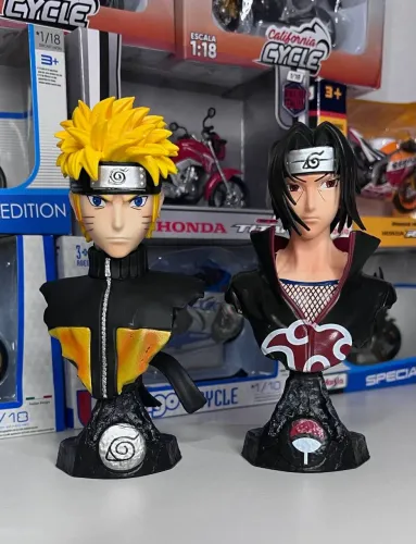 Busto Naruto e Itachi 15cm - 90,00 cada