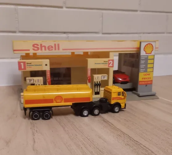 Posto de Gasolina Shell - Miniatura Colecionável