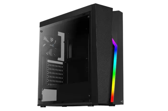 Gabinete Gamer Aerocool Bolt Mid Tower RGB com FAN Lateral em Acrílico Novo Lacrado