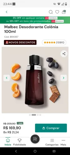 Perfume malbec o boticário