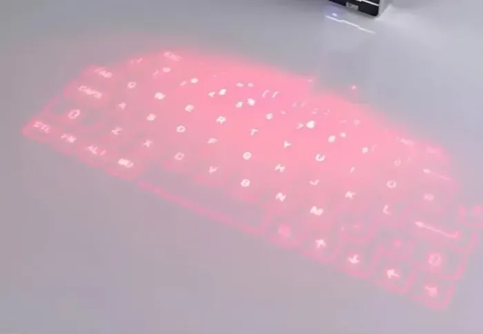 Teclado Holográfico Laser Projection Portátil Bluetooth Preto