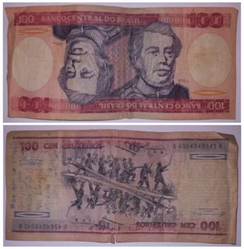 Cédula antiga 100 Cruzeiros
