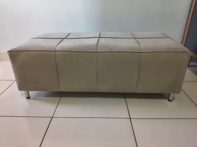 Puff Retangular Bege