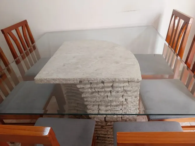 Mesa de sala travertino romano