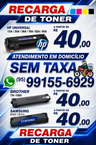 Recarga e venda de toner de impressora 
