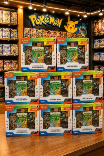 Box Parceiro inicial Série 3 Pokémon Tcg Exclusiva de lançamento original Copag
