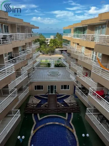 Apartamento Vista-mar com 1 suíte à venda, 56 m² por R$ 400.000 - Cumbuco - Caucaia/CE